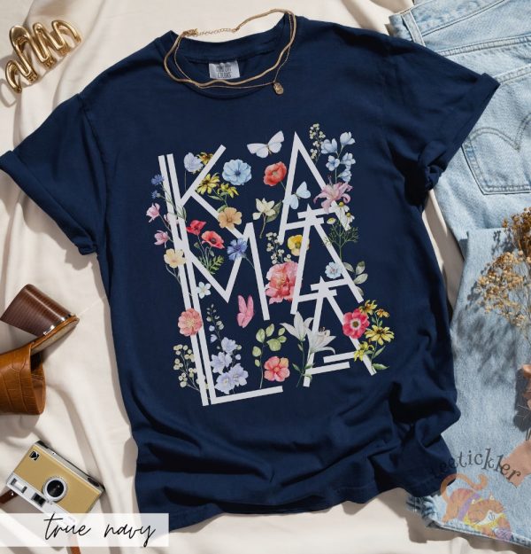 Botanical Kamala Shirt Patriotic Cottagecore Kamala Harris Voting 2024 Presidential Election Tee Artsy Floral Politics Tee teetickler 1