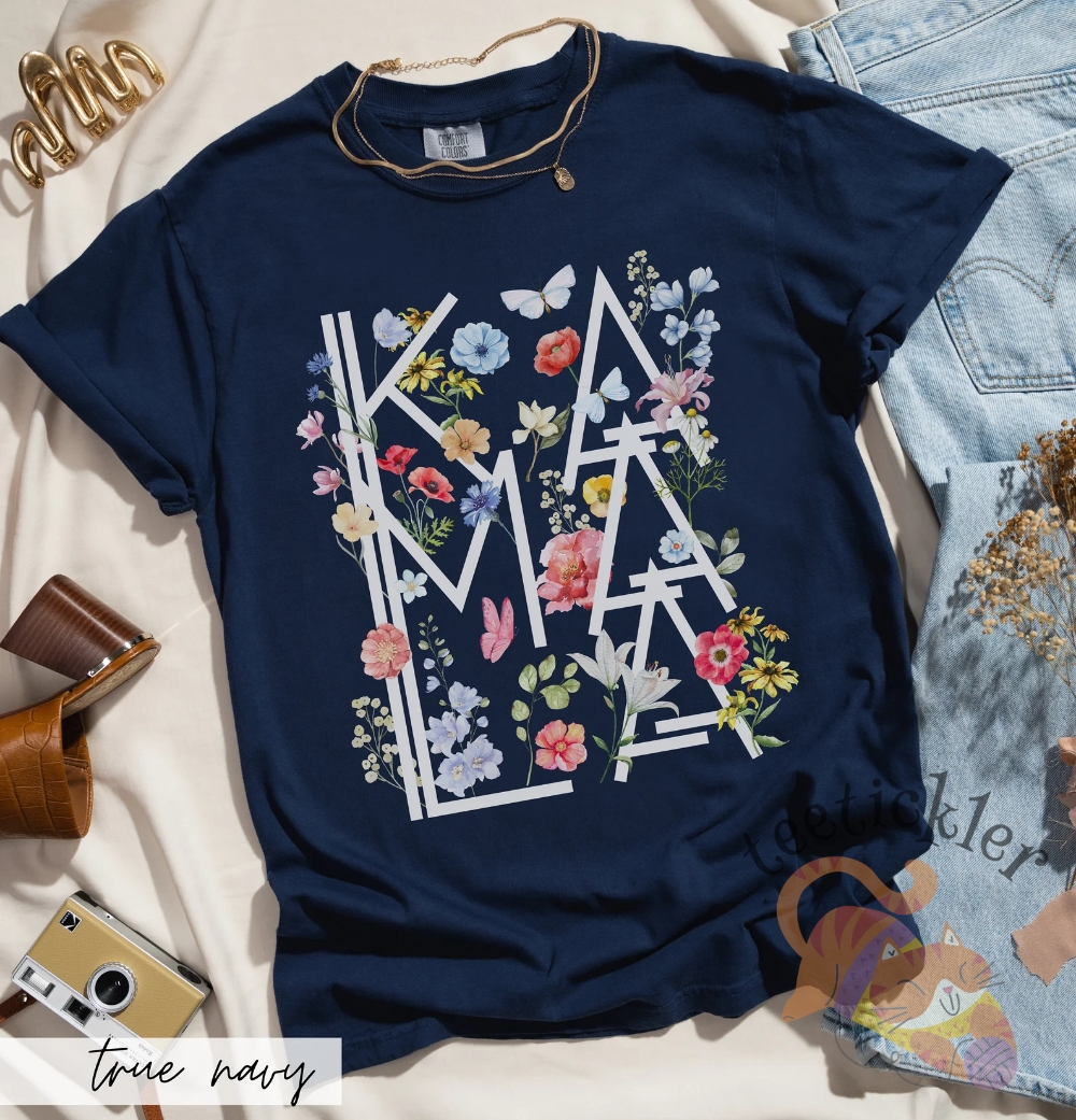 Botanical Kamala Shirt Patriotic Cottagecore Kamala Harris T Shirt Voting 2024 Presidential Election Tee Artsy Floral Politics Tee teetickler 3