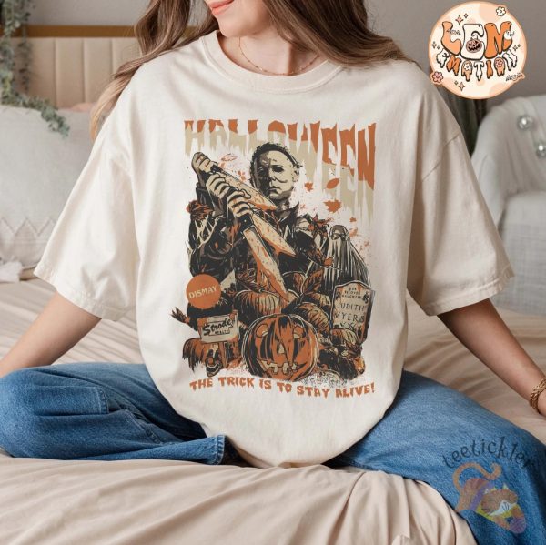 Vintage Michael Myers Halloween Shirt Horror Movie Shirt Myers Thriller Friday The 13Th Horror Shirt Halloween Sweatshirt teetickler 2