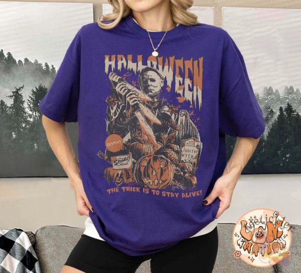 Vintage Michael Myers Halloween Shirt Horror Movie Shirt Myers Thriller Friday The 13Th Horror Shirt Halloween Sweatshirt teetickler 3
