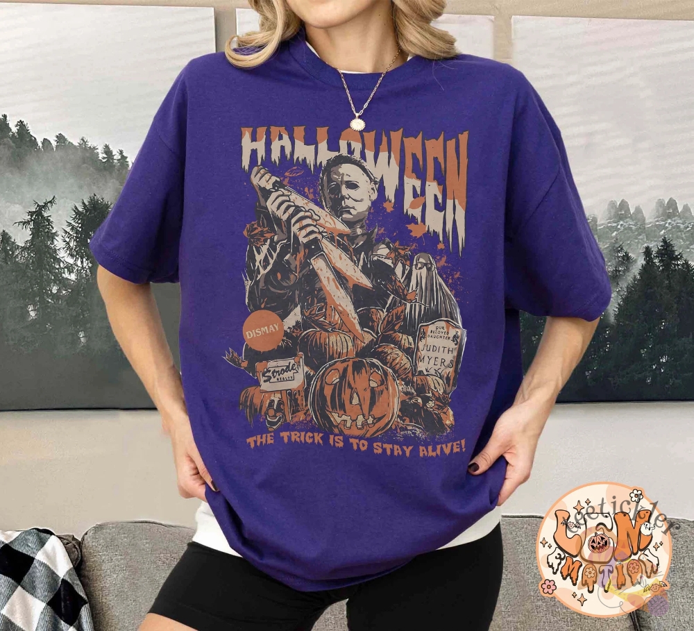 Vintage Michael Myers Halloween Shirt Horror Movie Shirt Myers Thriller Friday The 13Th Horror Shirt Halloween Sweatshirt teetickler 3