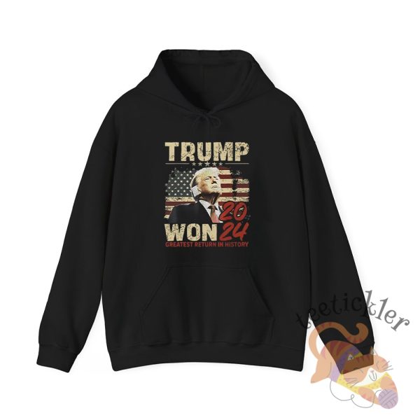 Trump Won 2024 Greatest Return In History Shirt Celebrate The Historic Victory teetickler 3