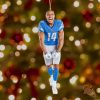 Amon Ra St Brown Detroit Lions Christmas Wooden Ornament Celebrate Lions Pride This Holiday teetickler 2