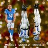 Amon Ra St Brown Detroit Lions Christmas Wooden Ornament Celebrate Lions Pride This Holiday teetickler 4