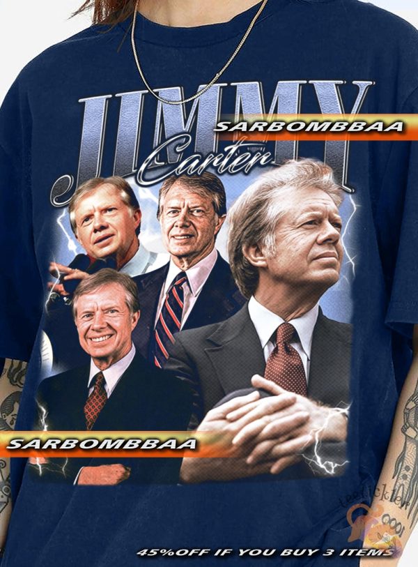 Vintage Jimmy Carter Shirt Nostalgic Graphic Tee For History Buffs teetickler 3