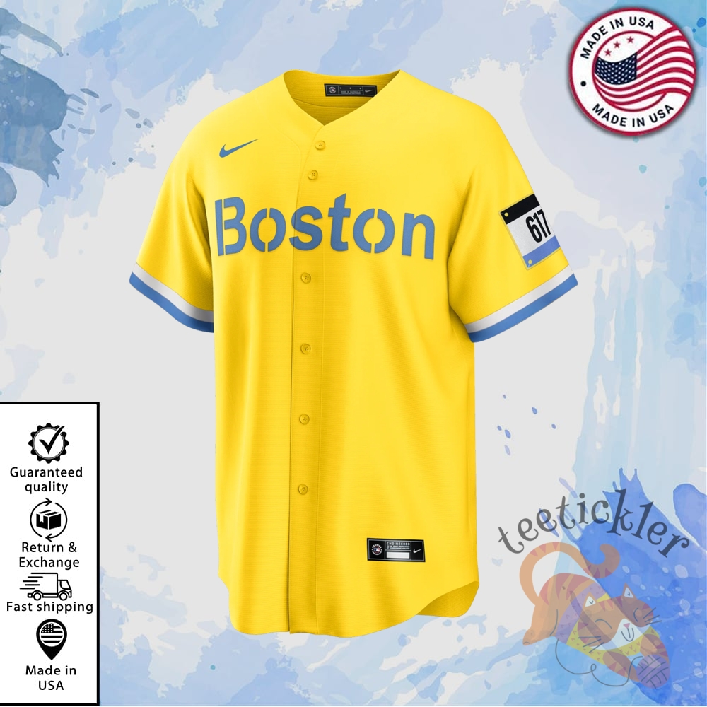 Boston Red Sox Yellow City Connect Jersey