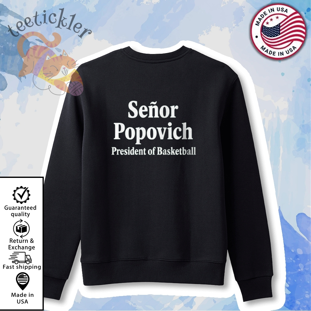 Gregg Popovich El Jefe Senor Popovich Shirt Back Shirt 5 Gregg Popovich El Jefe Senor Popovich Shirt Back Shirt