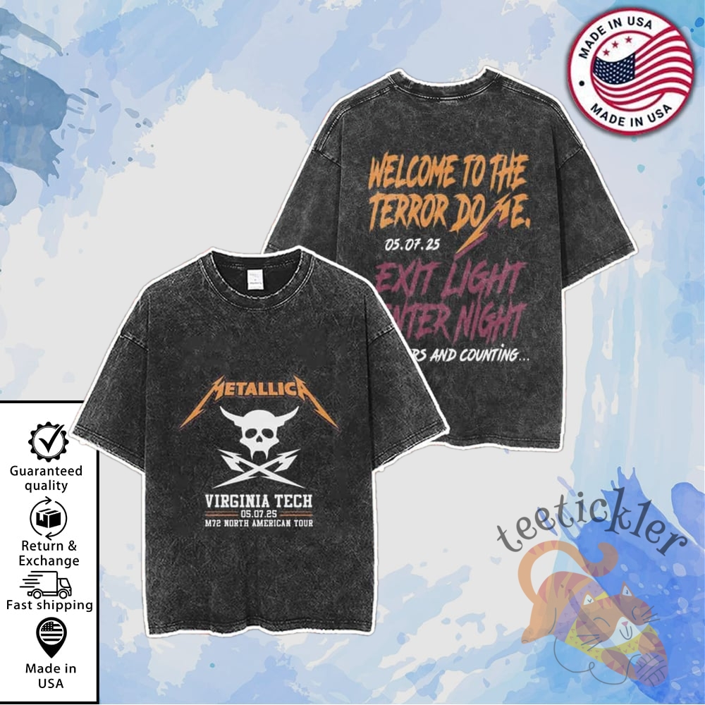 M72 Metallica Virginia Tech North American Tour 2025 Shirt