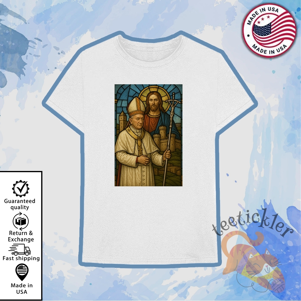 Pope Francis Pietro Parolin Stained Glass Style Shirt 6 Pope Francis Pietro Parolin Stained Glass Style Shirt