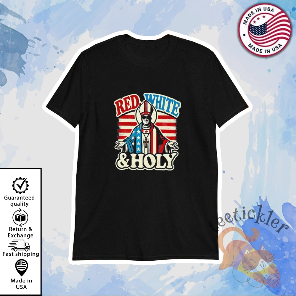 Robert Prevost Red White Holly Pope Leo Xiv Shirts