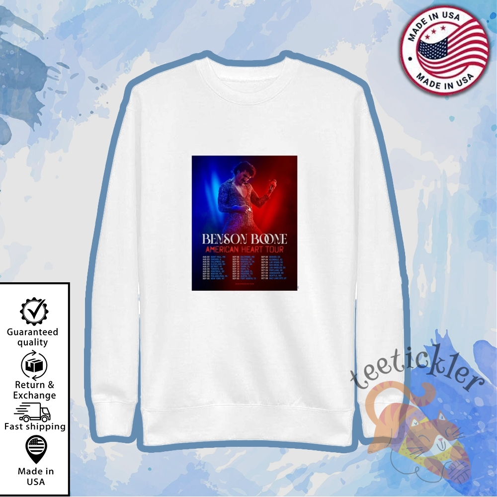 Official Benson Boone American Heart Tour 2025 Shirts 5 Official Benson Boone American Heart Tour 2025 Shirts