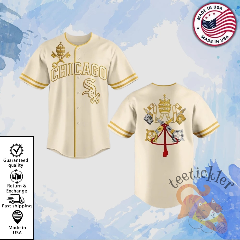 Chicago White Sox Vatican City Connect Jersey Pope Leo Xiv Jersey Shirt 3 Chicago White Sox Vatican City Connect Jersey Pope Leo XIV Jersey Shirt