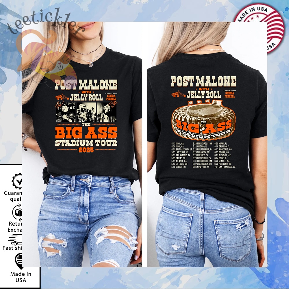 Post Malone Jelly Roll Shirt Jelly Roll Concert 2025 T Shirt
