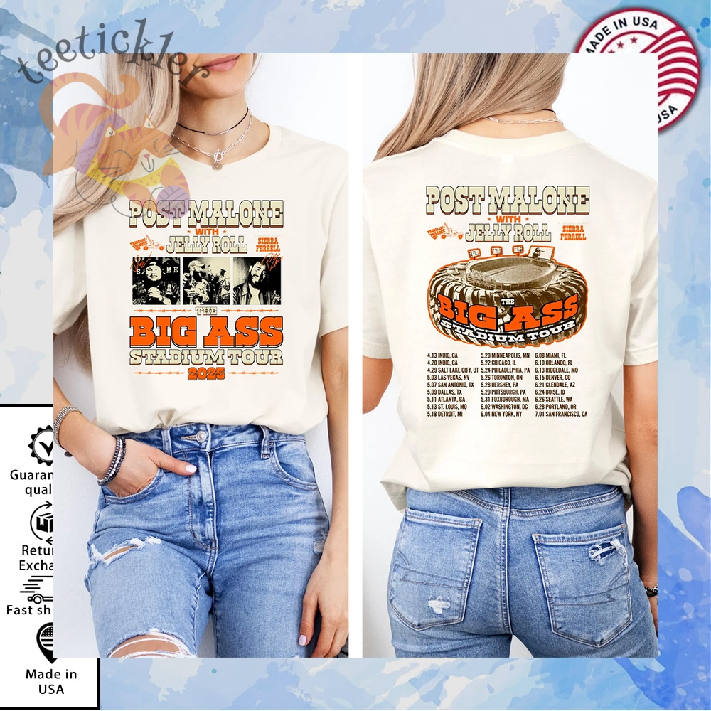 Post Malone Jelly Roll Shirt Jelly Roll Concert 2025 T Shirt 4 Post Malone Jelly Roll Shirt Jelly Roll Concert 2025 T Shirt