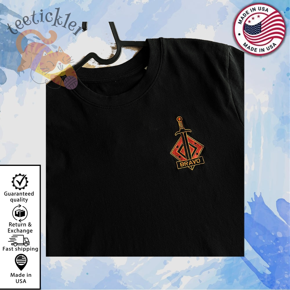 Embroidered Fire Serpent And Bravo Logo Shirt