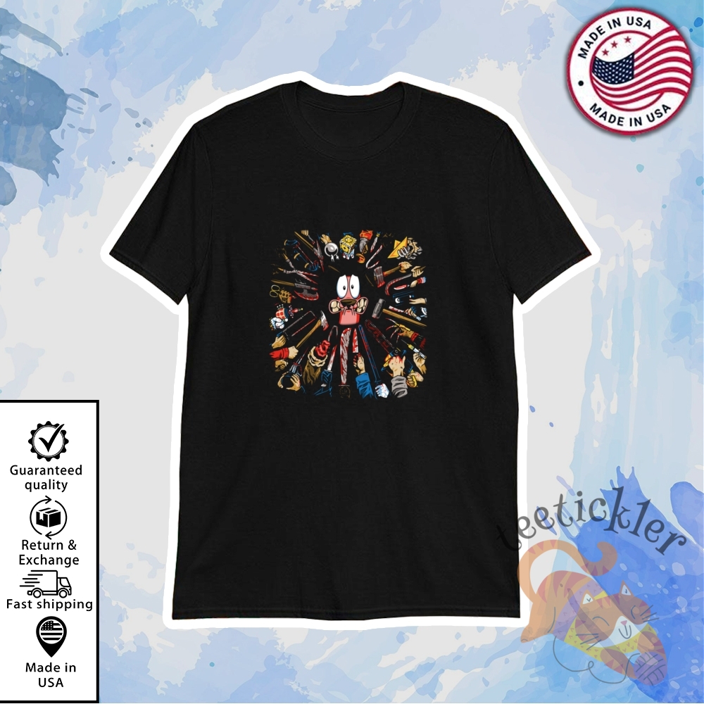 "Shop Trendy Pop Culture and Sports T-Shirts for Every Fan" 4 Courage Wick Courage The Cowardly Dog Shirt