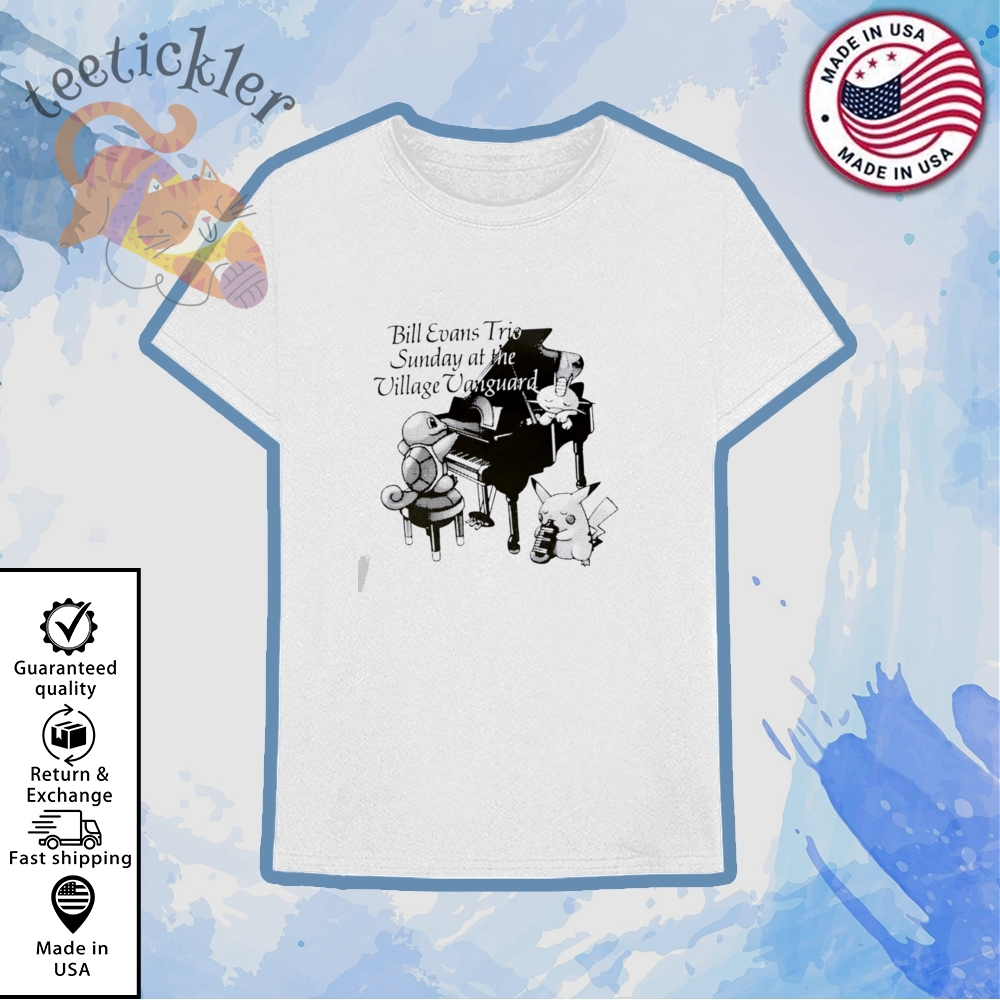 Pokemon Squirtle Meowth Pikachu Bill Evans Play Piano Shirt