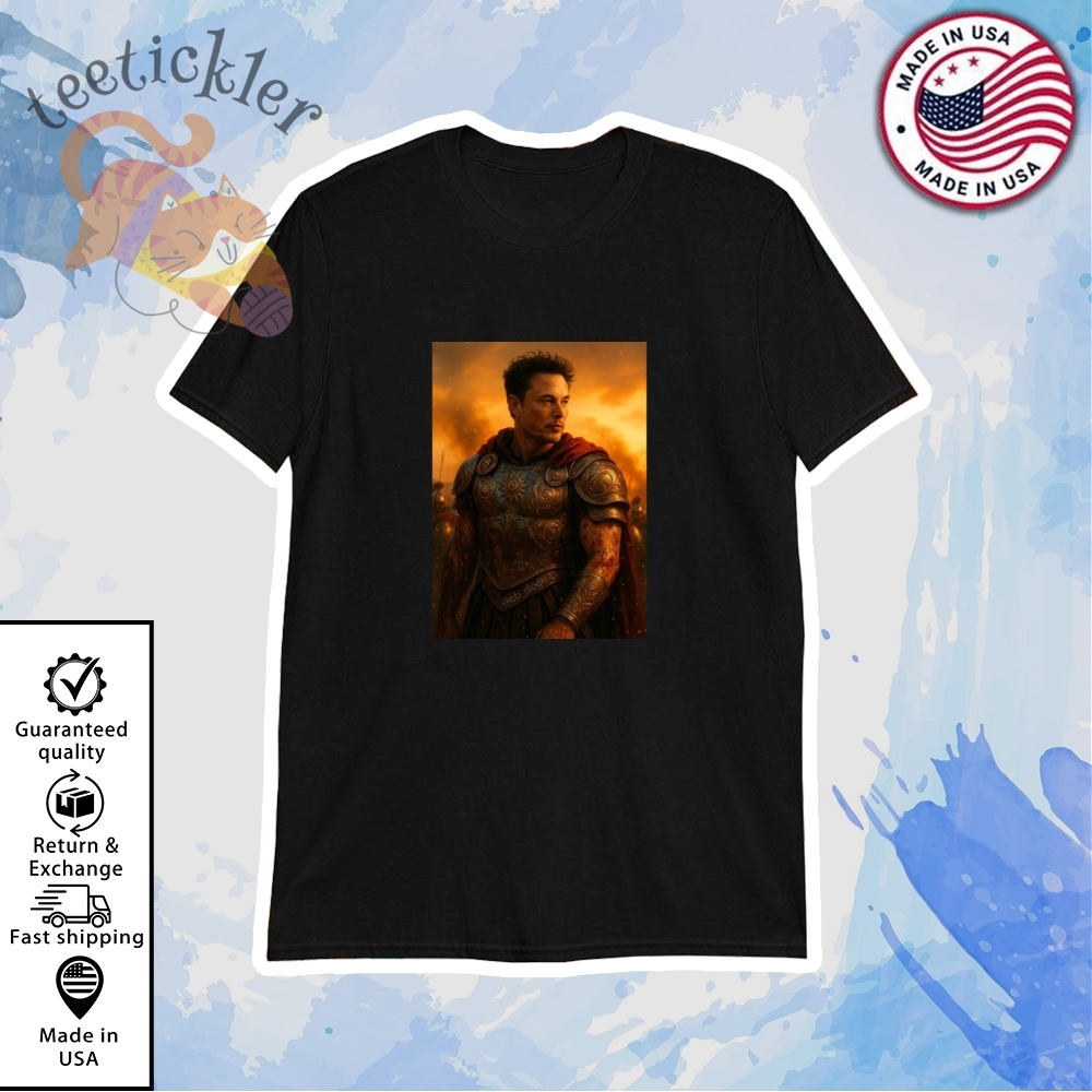 Elon The Conqueror Roman Warrior Armor Shirt Epic Ai Art Tee For History And Tech Fans teetickler 1