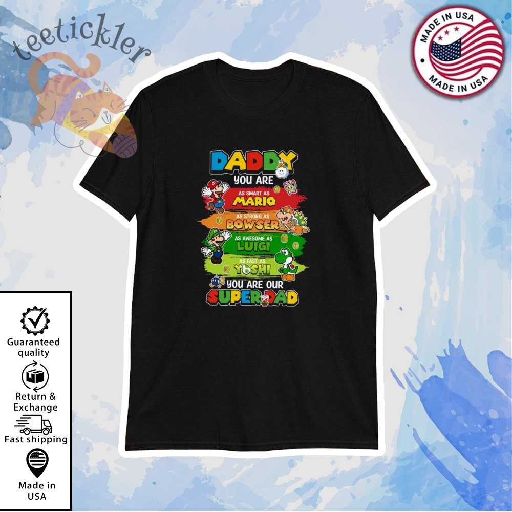 Super Mario Dad Shirt Fathers Day Mario T Shirt 2025