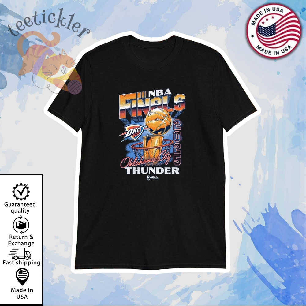 Okc Thunder 2025 Nba Finals Vintage Hoop And Trophy Shirt