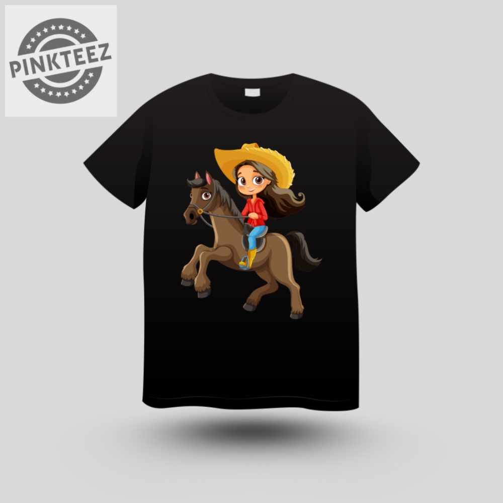 Fearless Cowgirl Charge T Shirt pinkteez.com 1