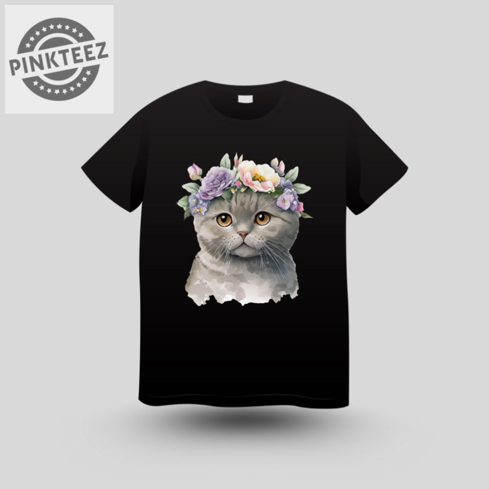 Royal Bloom Cat Majesty Tee pinkteez.com 1