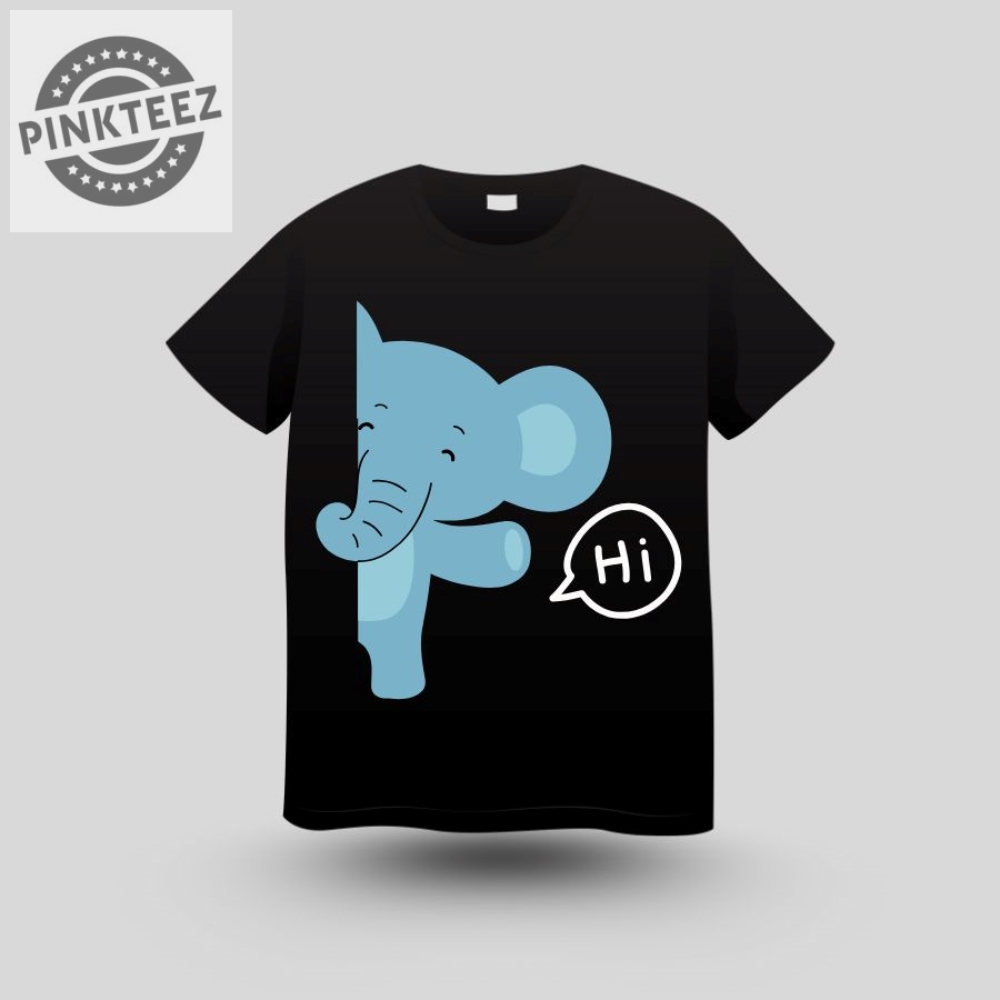 Hello Elephant T Shirt pinkteez.com 1
