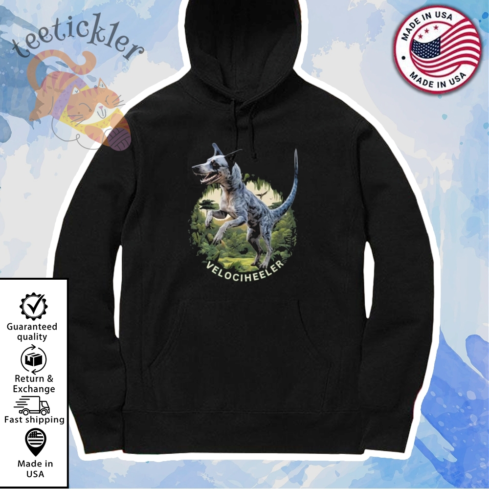 Australian Cattle Dog Velociraptor Blue Dinosaur Shirt 7 Australian Cattle Dog Velociraptor Blue Dinosaur Shirt