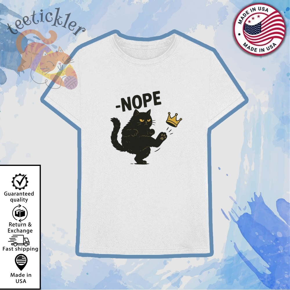 Black Cat No Kings In America T Shirt Gothic Political Tee 6 Black Cat No Kings in America T Shirt Gothic Political Tee