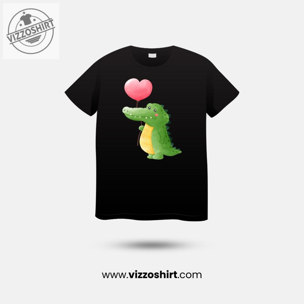 Fat Alligator In Love Unisex T shirt vizzoshirt.com 1