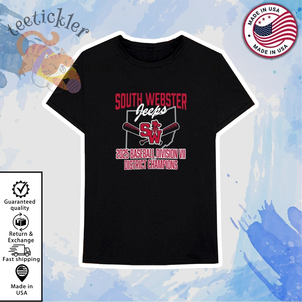 South Webster Baseball 2025 District Champions Shirt 6 South Webster Baseball 2025 District Champions Shirt