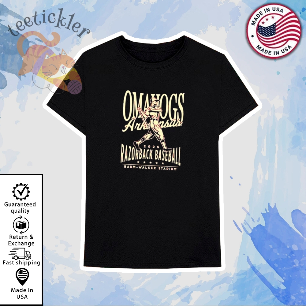 Omahogs Arkansas Razorbacks Swing Baseball Shirt 6 Omahogs Arkansas Razorbacks Swing Baseball Shirt