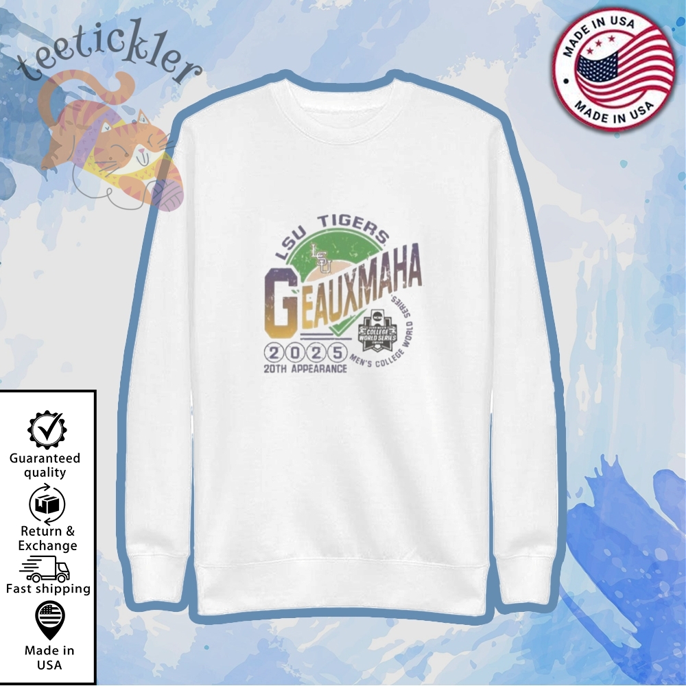 Lsu Tiger Geauxmaha Shirt Lsu Tiger Geauxmaha 2025 20Th Appearance T Shirt 5 LSU Tiger Geauxmaha Shirt LSU Tiger Geauxmaha 2025 20th Appearance T Shirt