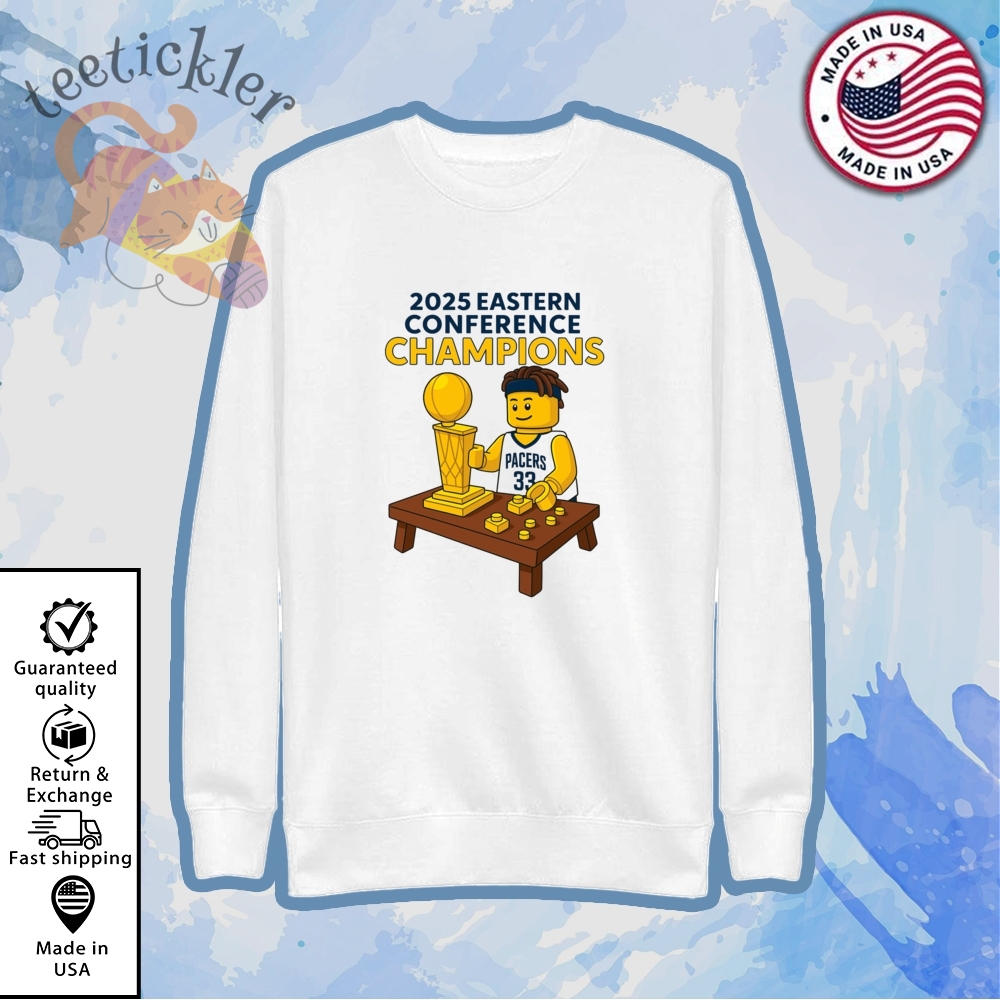 Myles Turner Indiana Pacers Eastern Conference Champions 2025 Lego Shirt 5 Myles Turner Indiana Pacers Eastern Conference Champions 2025 Lego Shirt