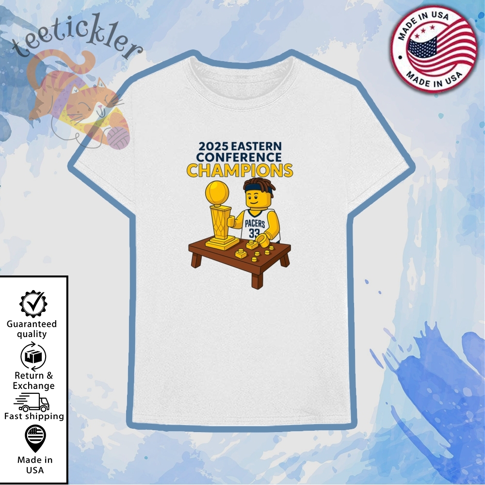 Myles Turner Indiana Pacers Eastern Conference Champions 2025 Lego Shirt 6 Myles Turner Indiana Pacers Eastern Conference Champions 2025 Lego Shirt