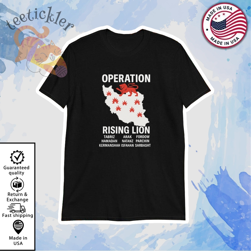 Israel Air Strike Success Map Operation Rising Lion Victory Shirt