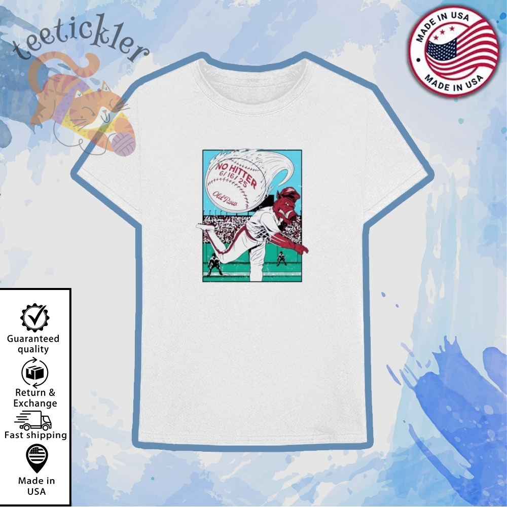 No Hitter Arkansas Razorbacks Omahogs Shirt Cws 2025 Baseball Fan Tee