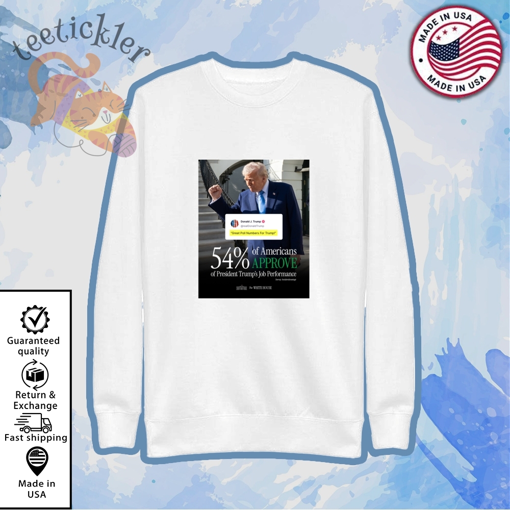 Trump 54 Percent Approval Rating Shirt 2025 Patriotic Poll Numbers Tee 5 Trump 54 Percent Approval Rating Shirt 2025 Patriotic Poll Numbers Tee