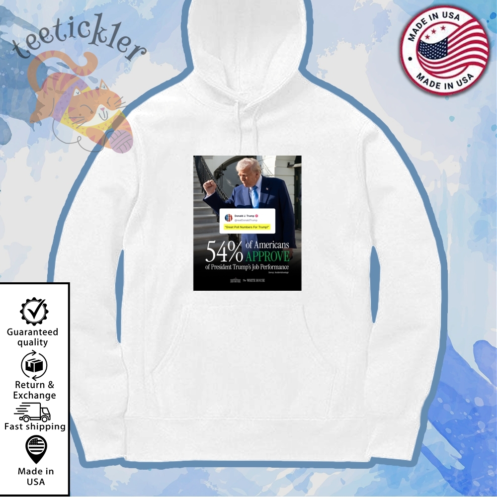 Trump 54 Percent Approval Rating Shirt 2025 Patriotic Poll Numbers Tee 7 Trump 54 Percent Approval Rating Shirt 2025 Patriotic Poll Numbers Tee