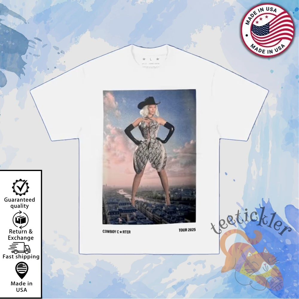Beyonce Cowboy Carter 2025 Tour Paris T Shirt 3 Beyonce Cowboy Carter 2025 Tour Paris T Shirt
