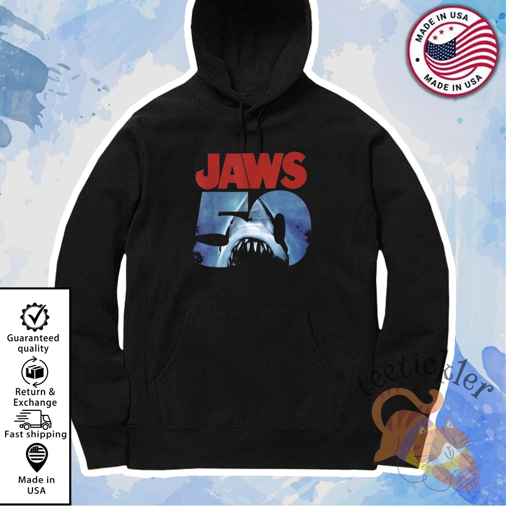 Jaws 50Th Anniversary T Shirt Official 1975 Movie Tribute Tee 7 Jaws 50th Anniversary T Shirt Official 1975 Movie Tribute Tee