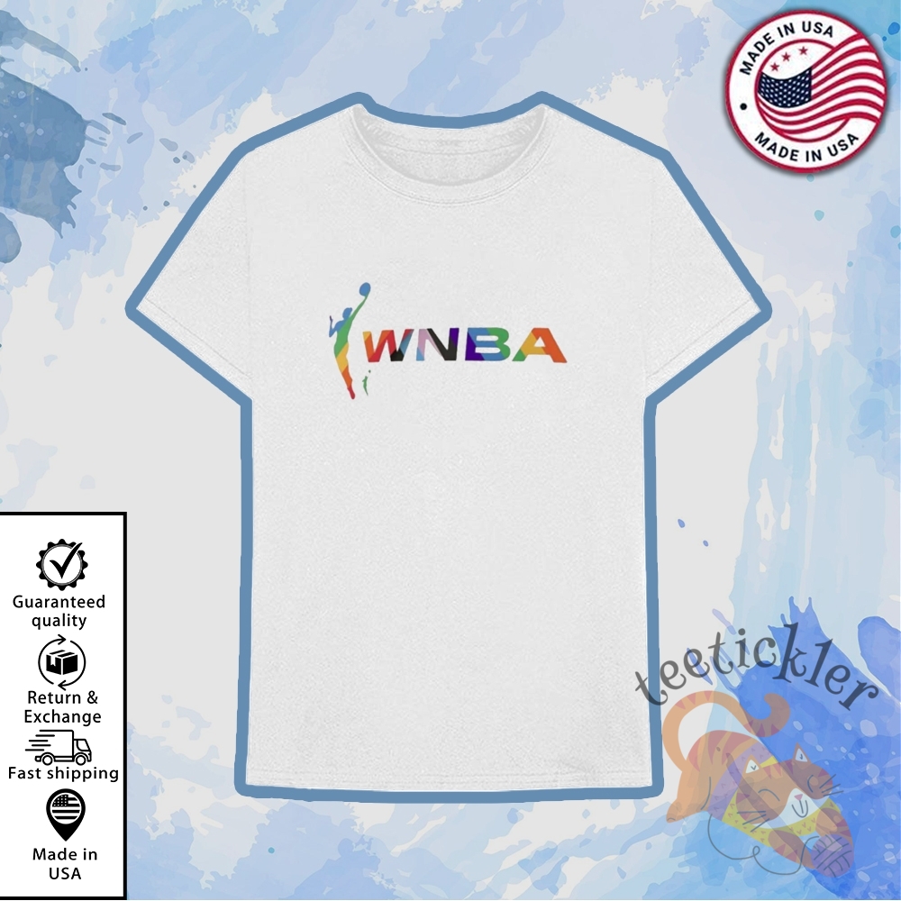Wnba Pride Shirt 2025 Official Logo Rainbow Equality Tee