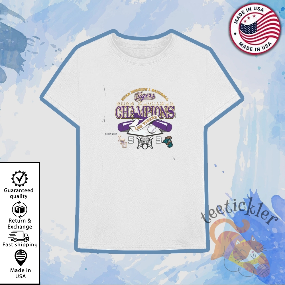 Lsu Tigers Bayou 2025 National Champions Baseball Score Shirt Game Day Tee