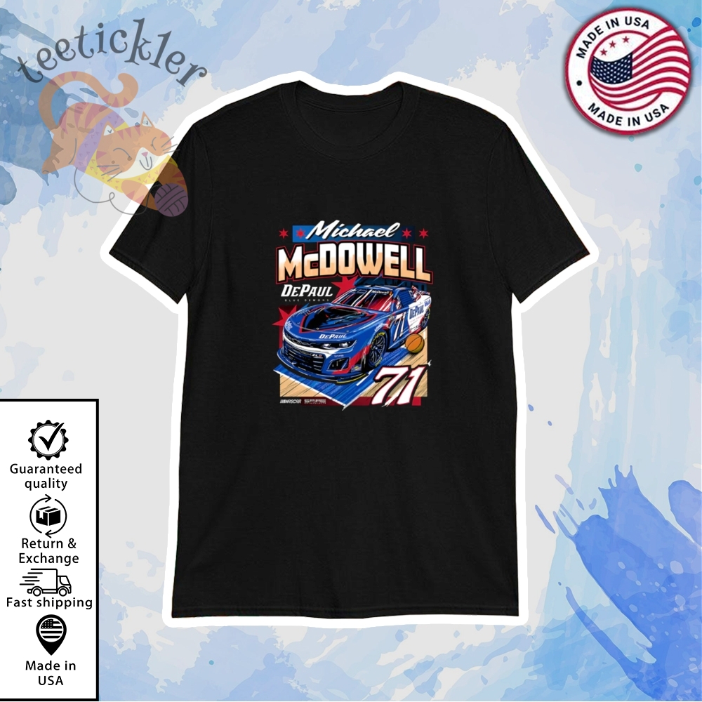 "Iconic Tribute Tees: Celebrate Movies, Sports, and Music in Style" 6 71 Michael Mcdowell Depaul University 2025 Shirt Racing College Tribute Tee
