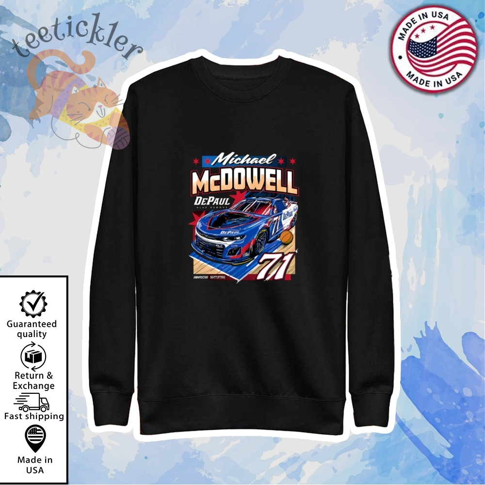 71 Michael Mcdowell Depaul University 2025 Shirt Racing College Tribute Tee 5 71 Michael McDowell DePaul University 2025 Shirt Racing College Tribute Tee