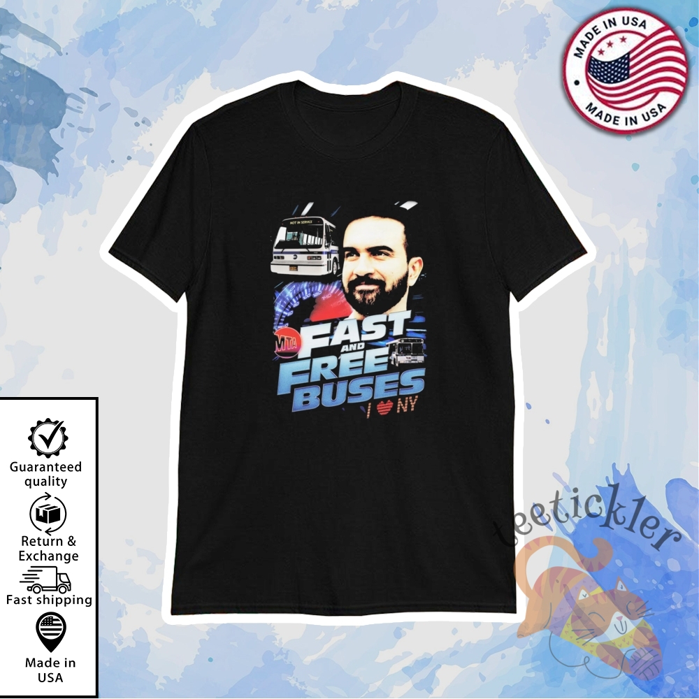 Zohran Mamdani Fast And Free Buses Shirt Progressive Political Tee teetickler 1