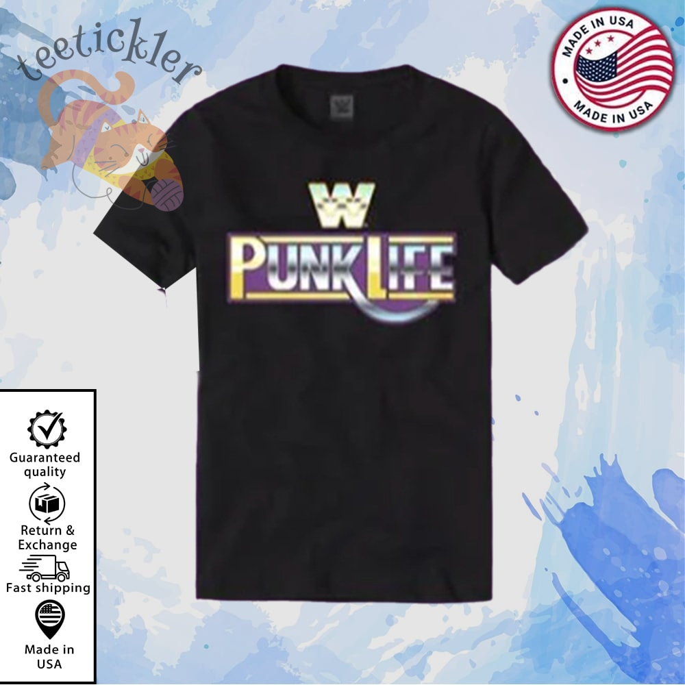 Cm Punk Punk Life T Shirt Classic Wrestling Legend Graphic Tee