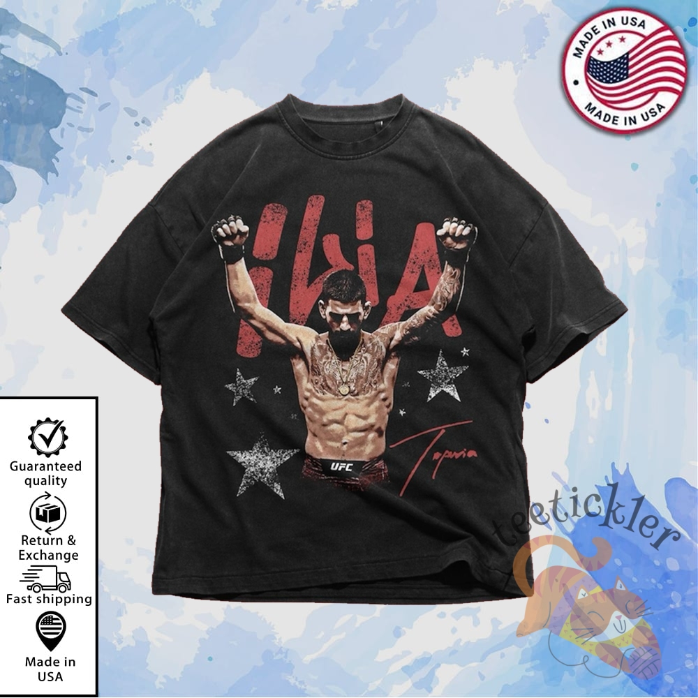 Vintage Ufc Ilia Topuria T Shirt Classic Mma El Matador Fan Gear 2 Vintage UFC Ilia Topuria T Shirt Classic MMA El Matador Fan Gear