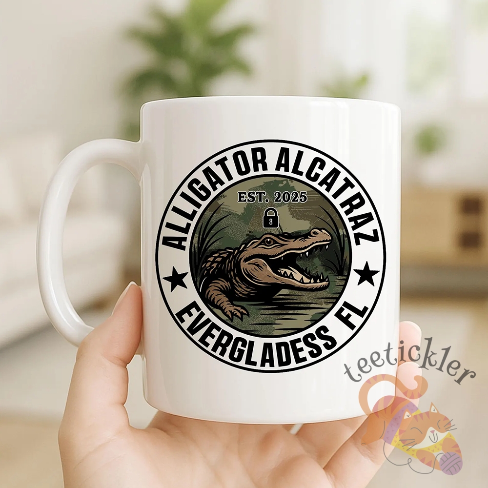 Everglades Florida Alligator Alcatraz Mug Shirt Swamp Humor Gift Tee