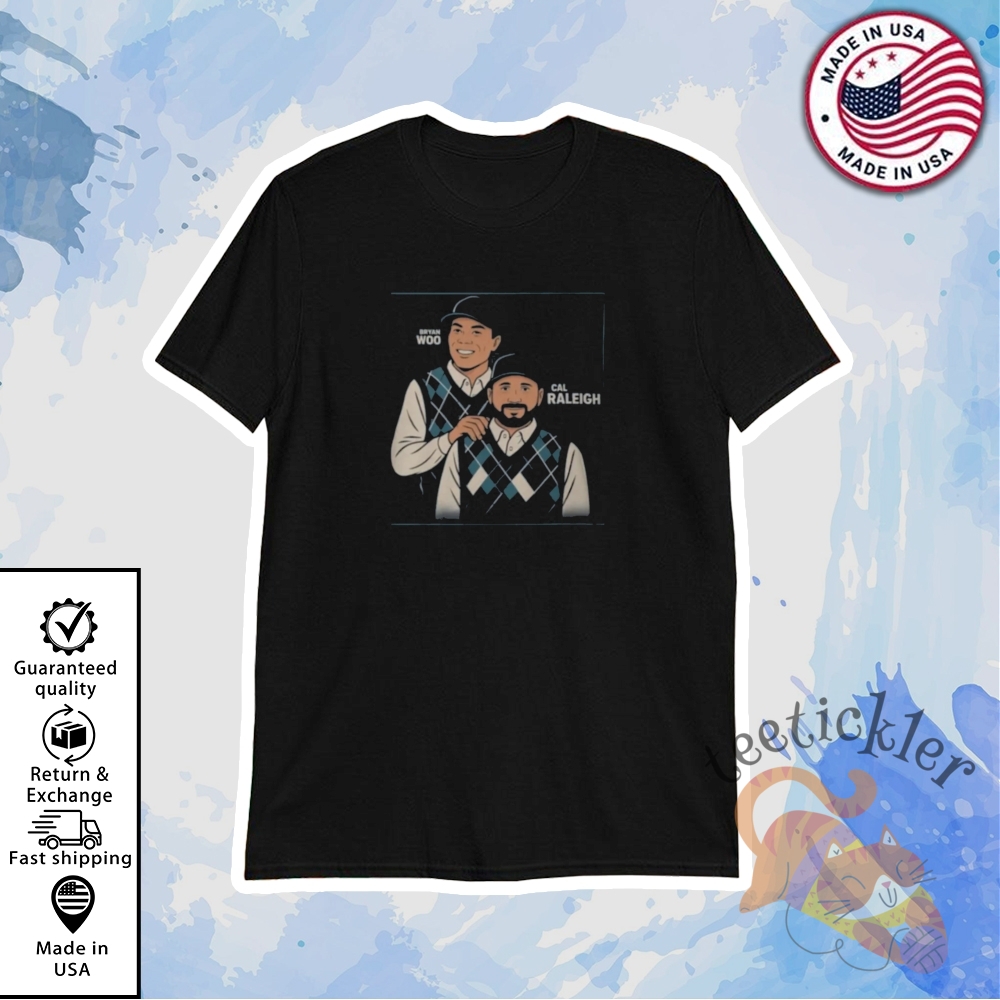 Bryan Woo And Cal Raleigh Step Brothers Shirts Baseball Friendship Graphic Tee